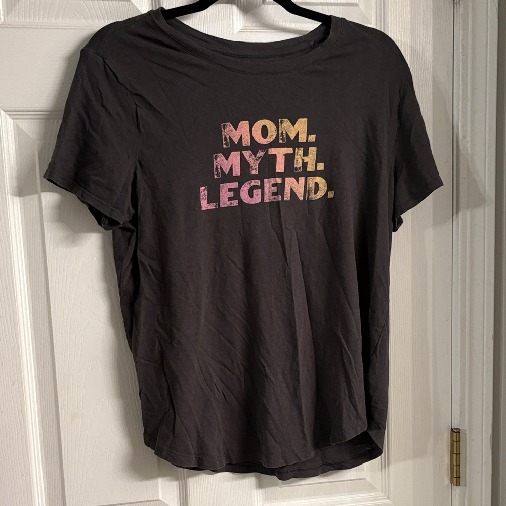 Old Navy Black Tee with White Logo